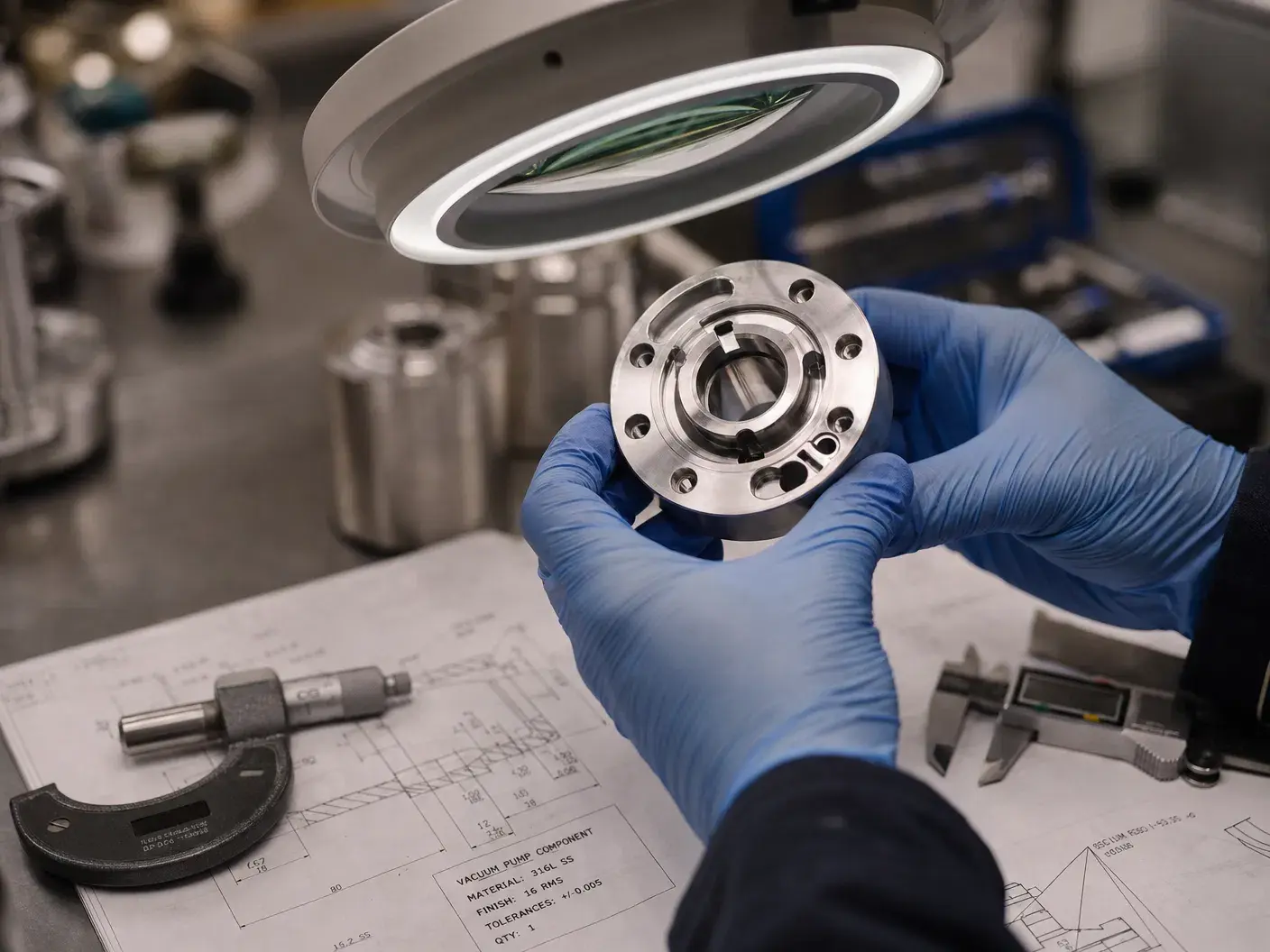 Quality inspection of vacuum pump component
